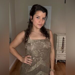 Vintage‎ Damianou gold evening gown